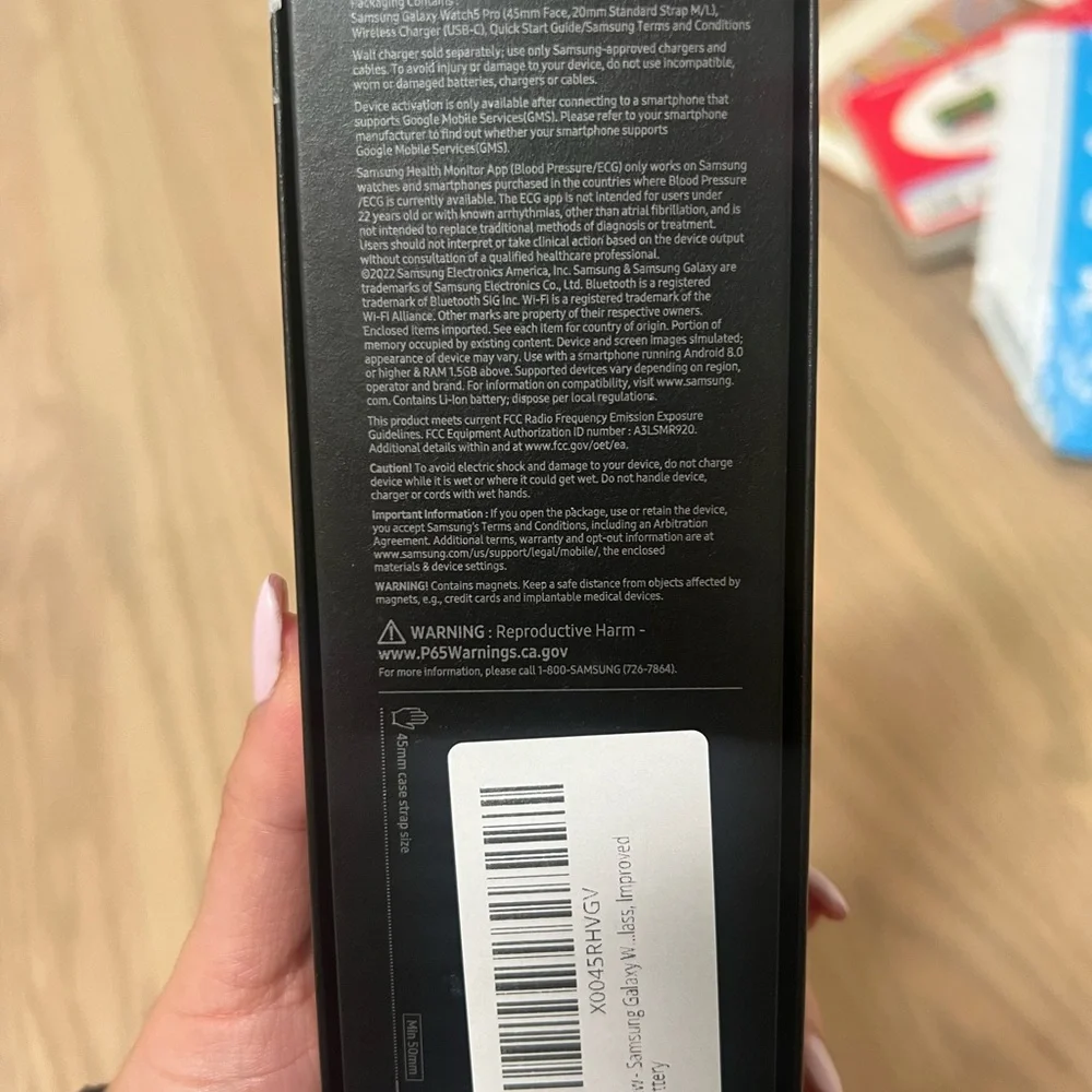 NEW Samsung Black Galaxy Watch 5 PRO Titanium Case
